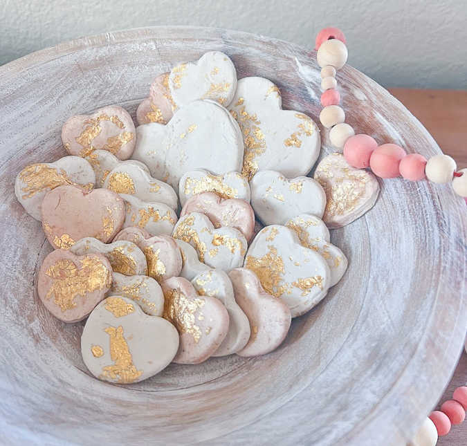 air clay hearts for valentine's day decor