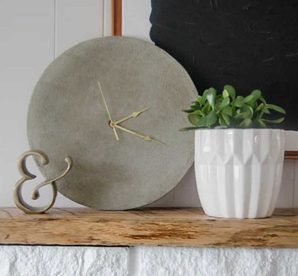 concrete clock for modern decor