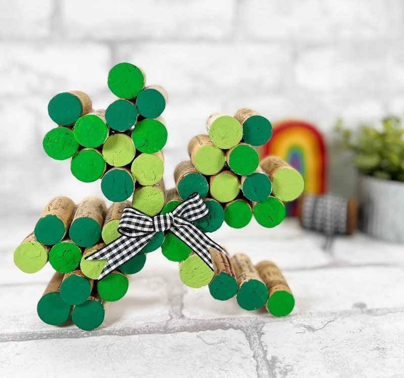 wine cork crafts for st. patrick's day