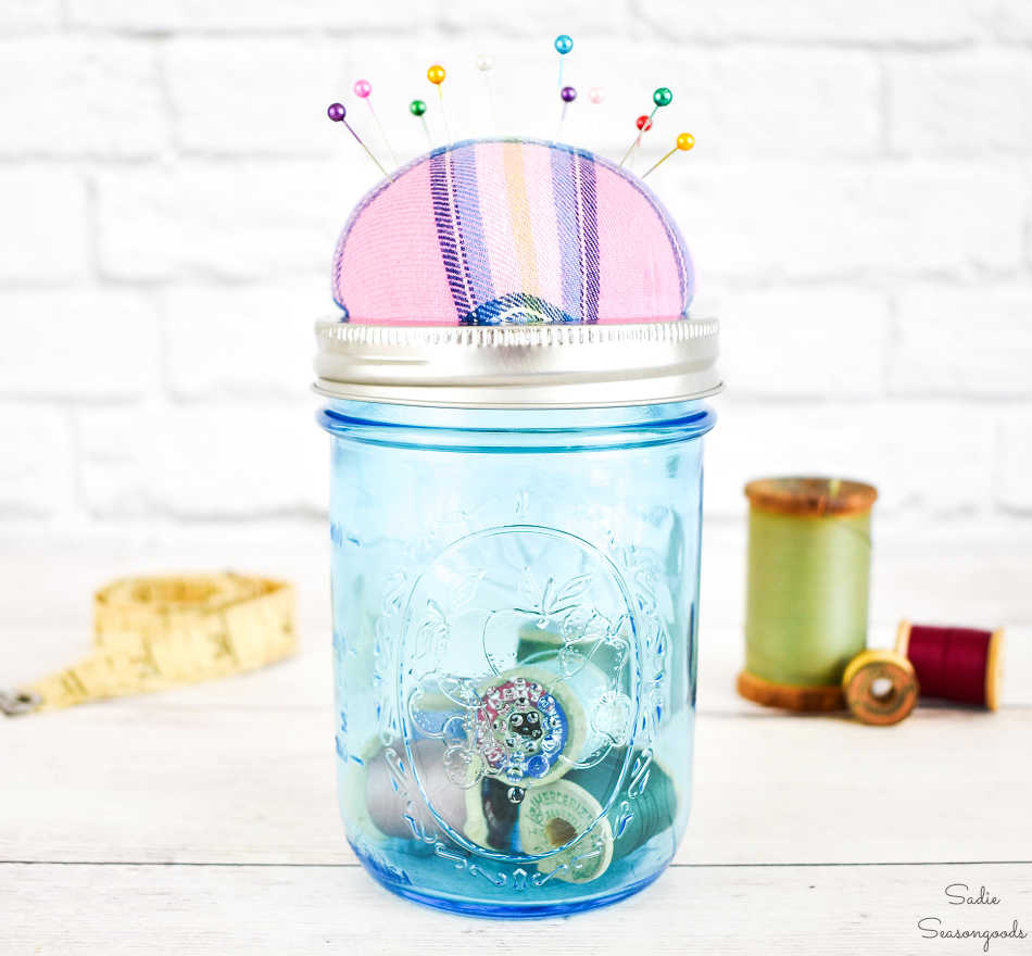 mason jar sewing kit