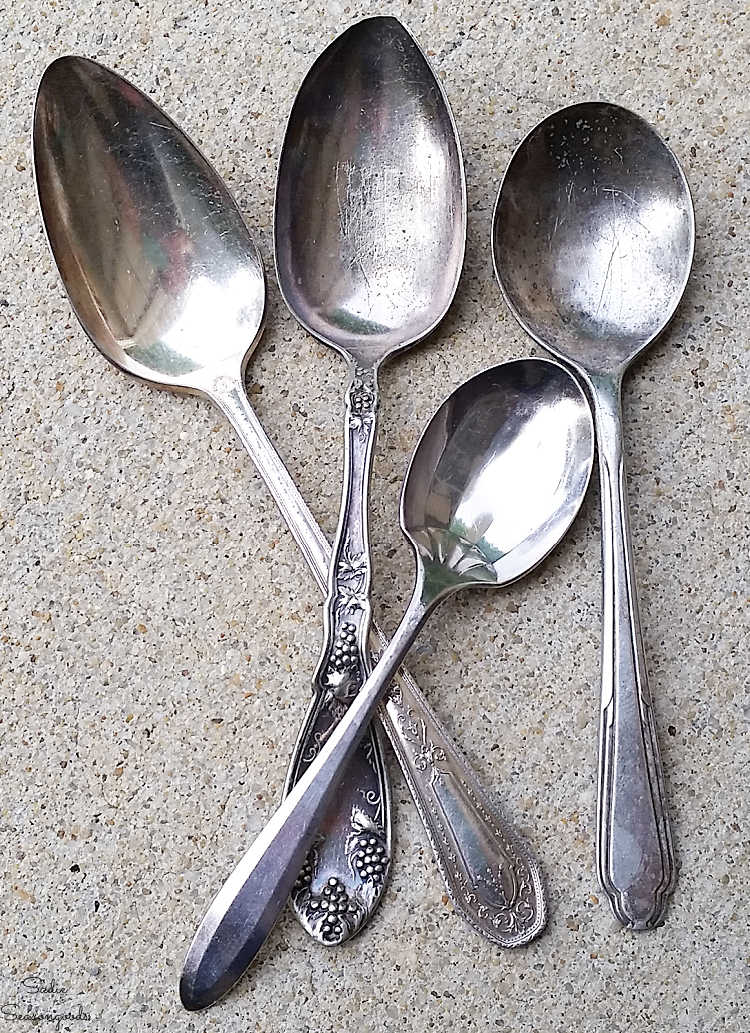 silver plate spoons from the thrift store